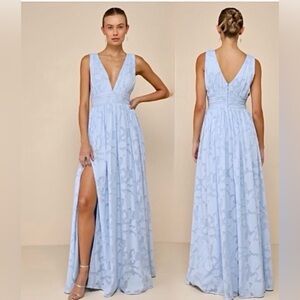 Lulu's Light Blue Maxi Dress